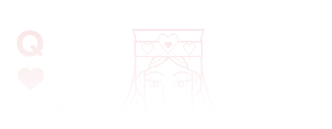 illustration of a reflection of a queen of hearts playing card