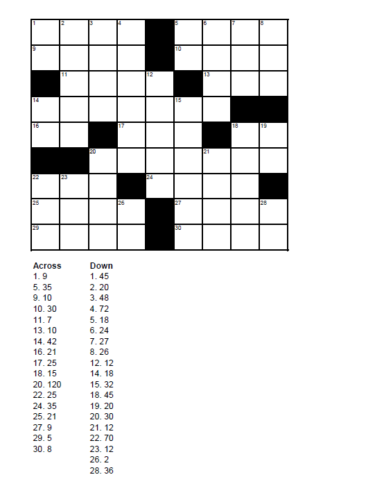 Cells Crossword Puzzles - Page 45