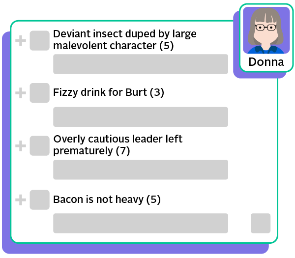 Donna's clues: Deviant insect duped by large malevolent character (5). Fizzy drink for Burt (3). Overly cautious leader left prematurely (7). Bacon is not heavy (5).